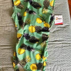 Foxy's Leotard NWT Pineapple Print AS